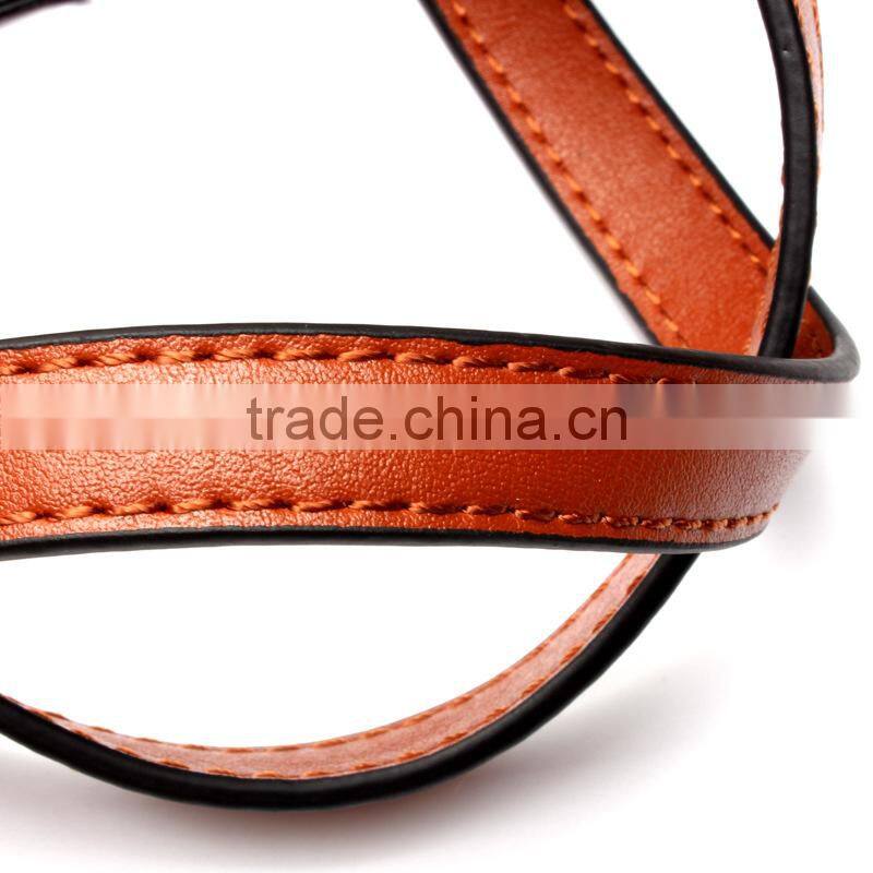 Top-Grade Simple Design Leather Hand Bags Color Straps Women Tote Handbag