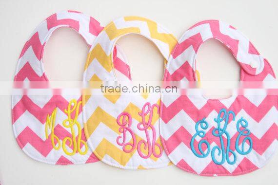 Personalized Seersucker Monogrammed Bib