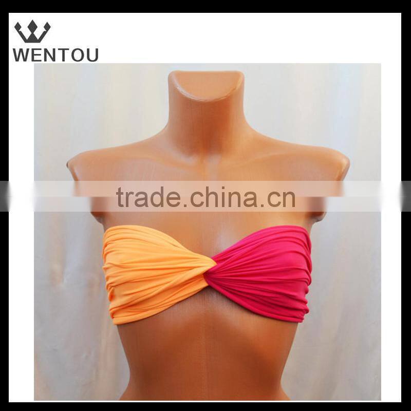 Wholesale double color Bikini Bandeau Top