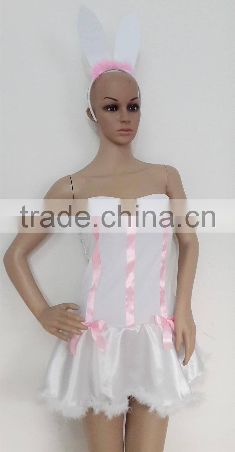 factory sales 2015 new style white color easter bunny costume set adult size photos of costumes bunny