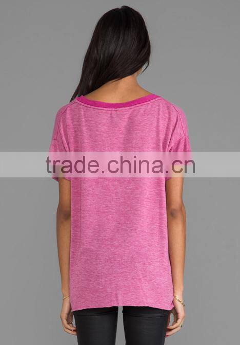 fashion double collar t-shirt