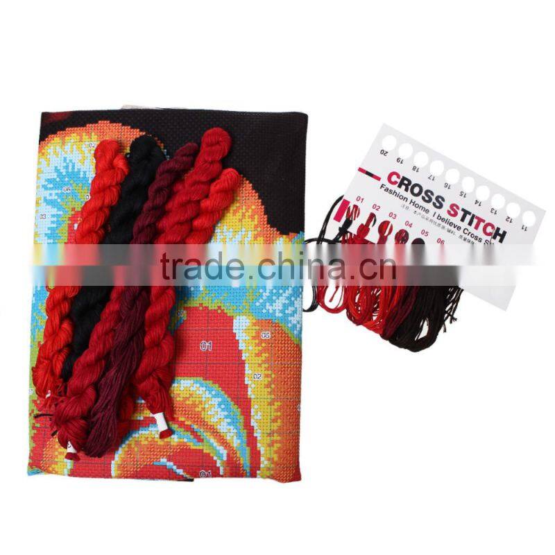 Handmade Multicolor Flower Pattern Perfect Cross Stitch Designs