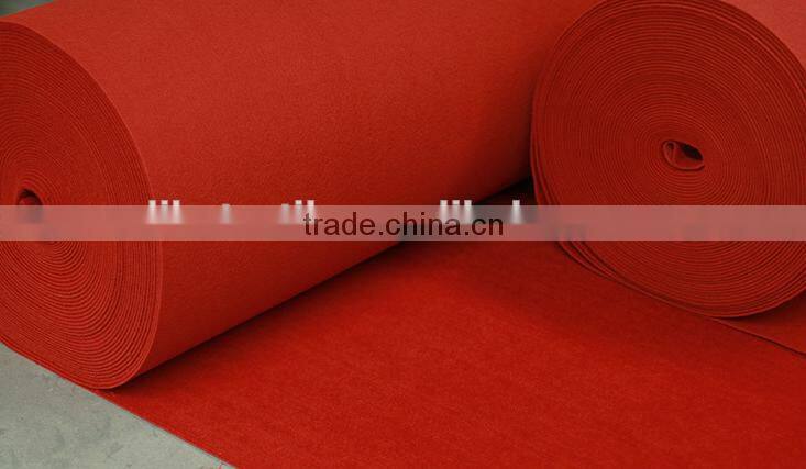 Film coated one-time used exhibition carpet Polyester needle punch roll carpet
