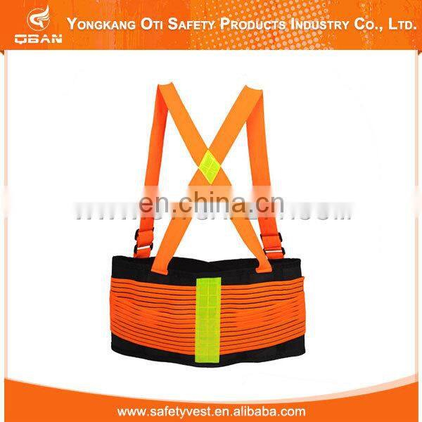 Lumbar elastic waist belt With Suspenders orange support waist belt