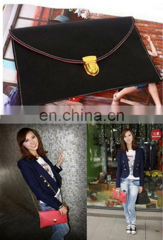 The new female bag mortise lock envelope bag with single shoulder slope across the chain pu female bag can be customized