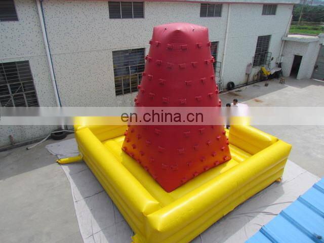 Rockwall climbing mountain/ Hot seller inflatable climbing wall from TOP/exciting outdoor sport games