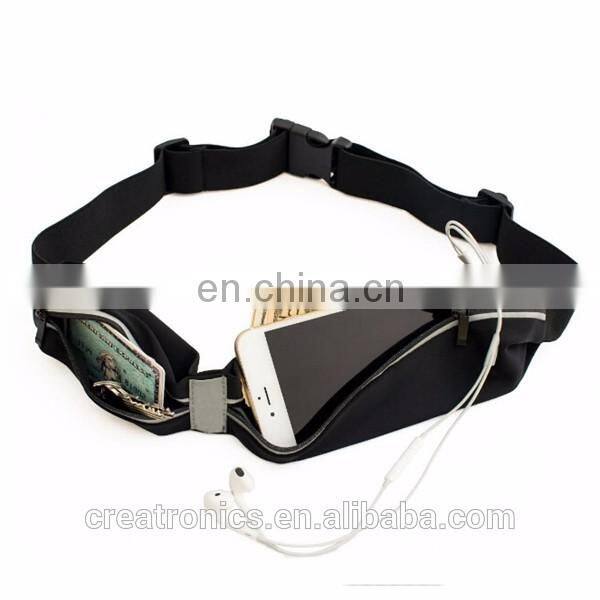 Adjustable Fitness Workout Fanny Pack Waterproof Neoprene Waist Bag Mobile Phone Case For Running Waist