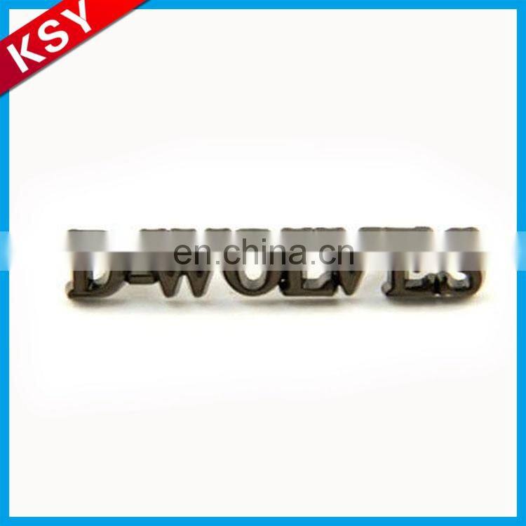 Custom Metal garment clothing labels with engraved logo