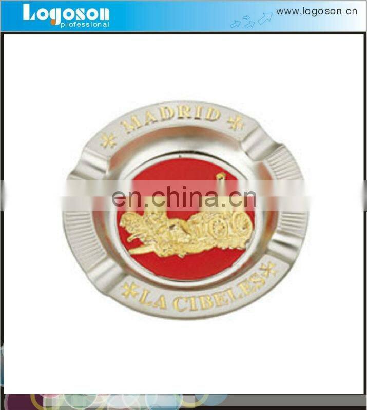 Fashion custom LA CIBELES souvenirs gift round two tone car portable ashtray