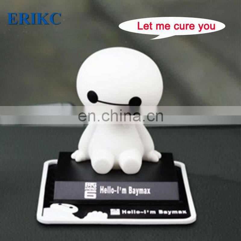 10CM Big Hero 6 Baymax Anime PVC Action Figure Cartoon Cute Robot Bobble Head Dolls Car Decor Kids Toys Birthday Gift