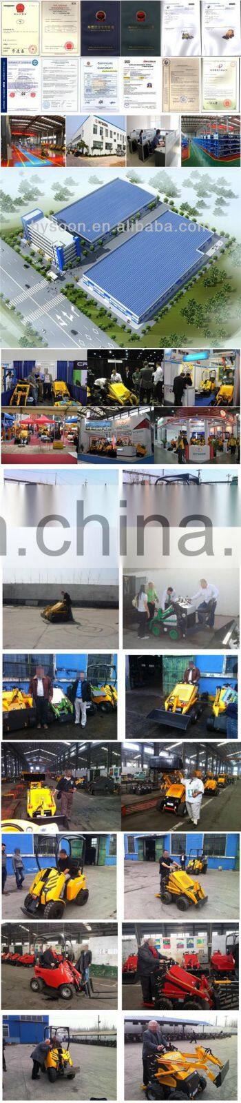 Chinese compact hydrostatic mini wheel loader trade for garden digging tools review