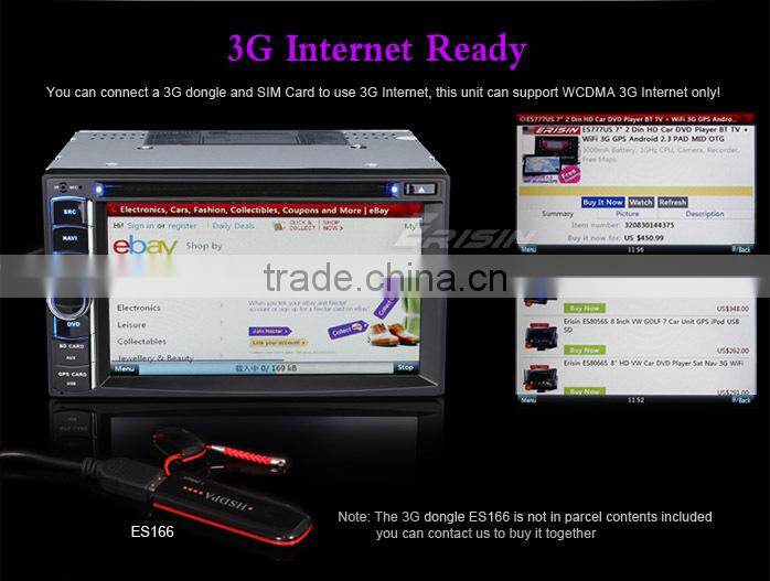 Erisin ES890G 6.2" Touch Screen Car DVD Player 3G GPS TV Radio RDS