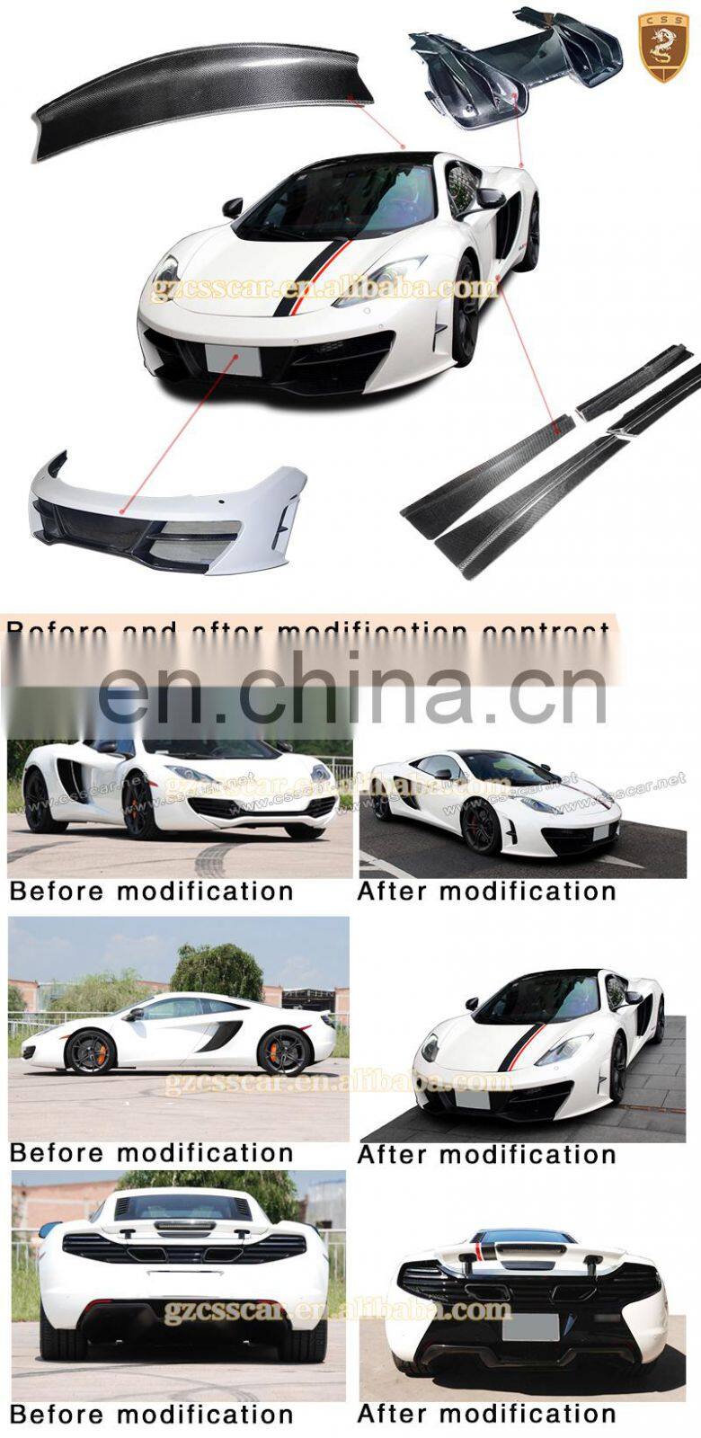 High Quality RZ style body kit for mclaren MP4 in cf+frp