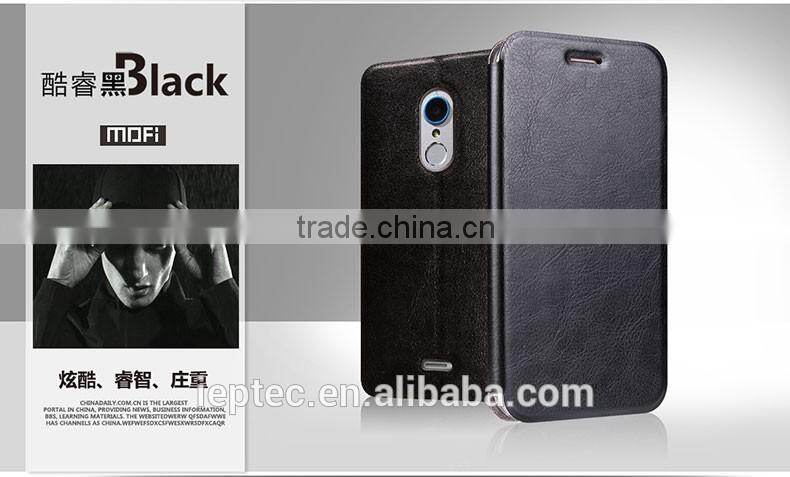 MOFi Hot Sale Customed PU Leather Flip Cell Phone Cover Case for ZTE N939ST, ZTE V5 3