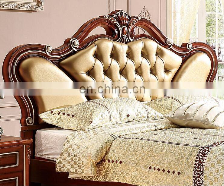 2021 European princess Solid wood classic sofa bed carved double beds design