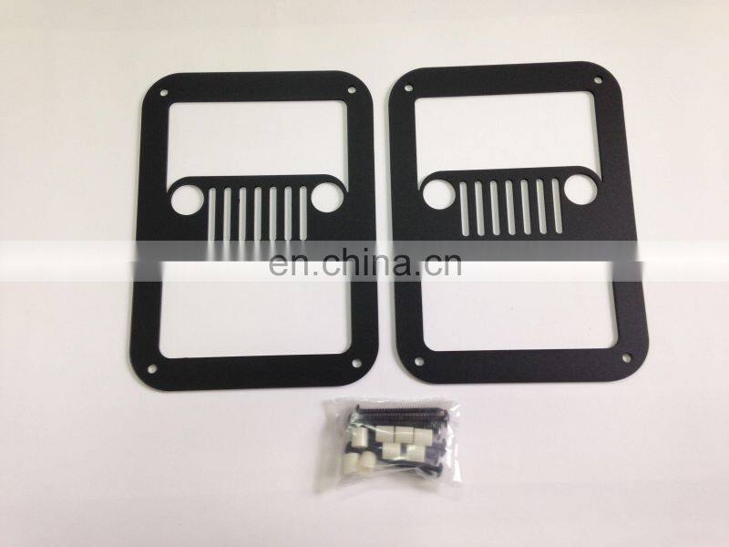 J115 Taillight guard like grille for jeep for wrangler JK headlight taillight parking light bracket cover