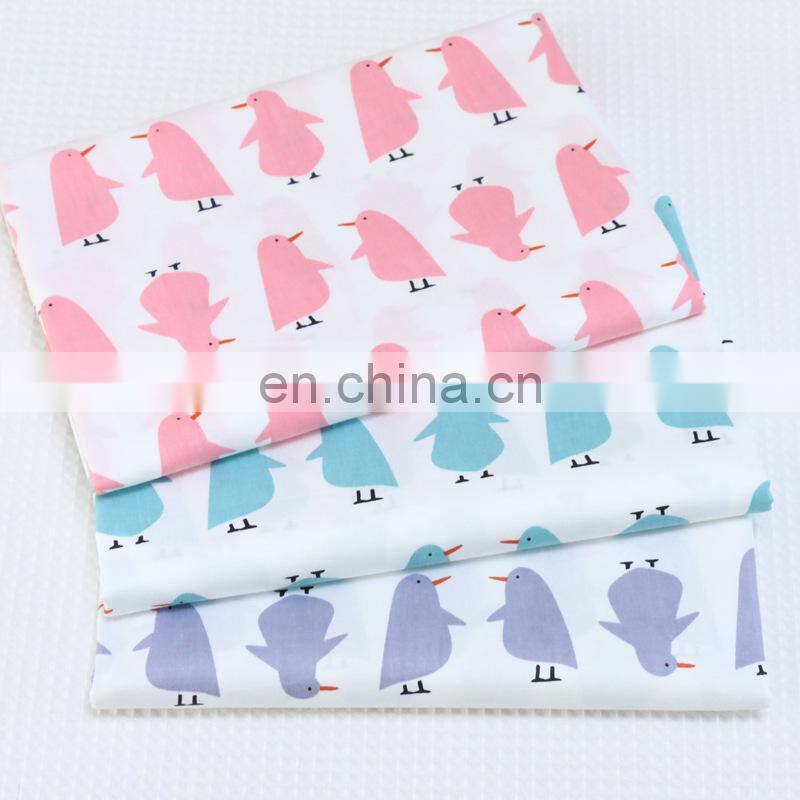 Cotton printed fabric 1.6 meters wide cartoon Penguin kindergarten students bedding cotton fabric wholesale