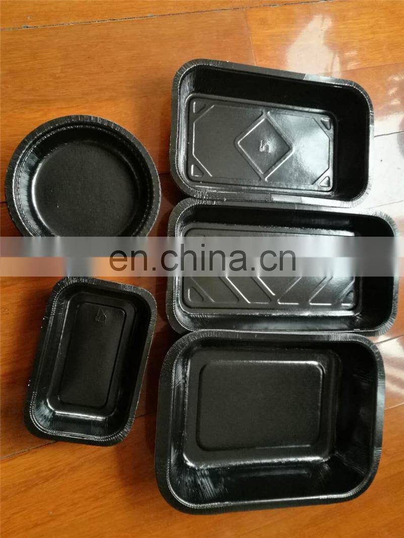 PP450H Automatic party round big gold paper plate making machine, rectangular dinner metallic deep tray forming equipment