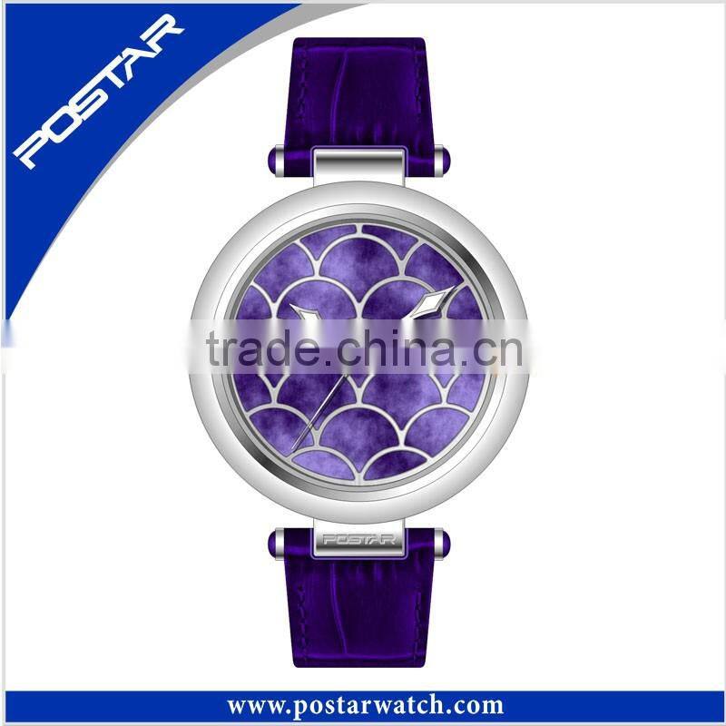 Special Design Wave Flower Colorized Watch For Ladies