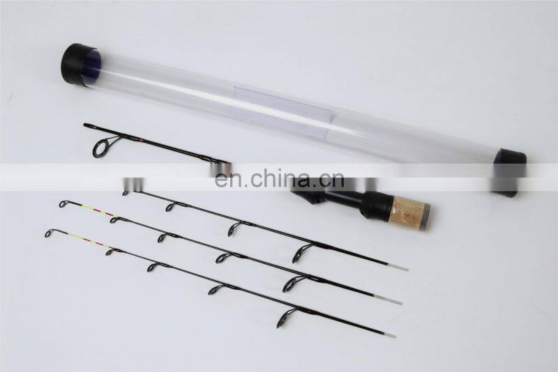 2section 3tips 65cm fiberglass and carbon fiber ice fishing rod