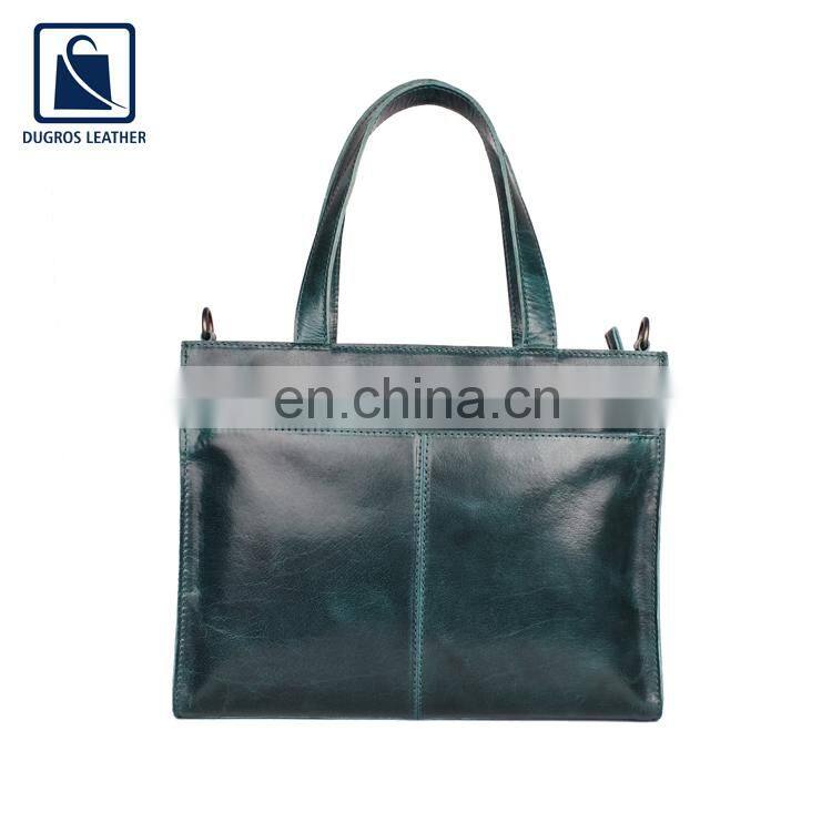 Exclusive Range of Cotton Lining Material Fashion Designer Style Good Quality Wholesale Genuine Leather Handbag for Women
