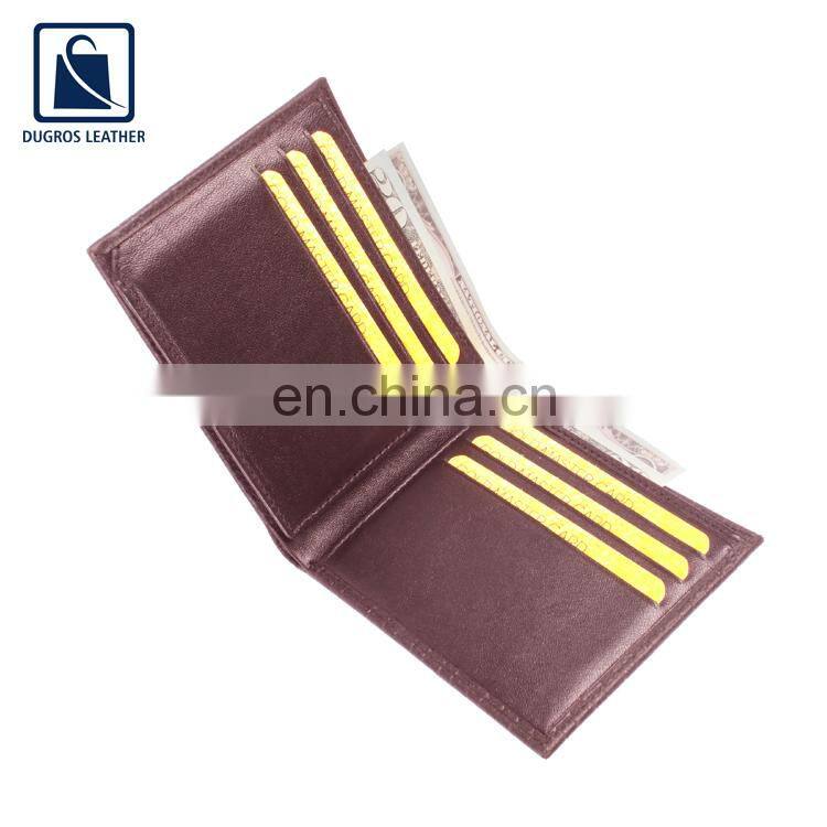 High Quality Nickle Fitting Matching Stitching Stylish and Premium Genuine Leather Men Wallet from Indian Exporters