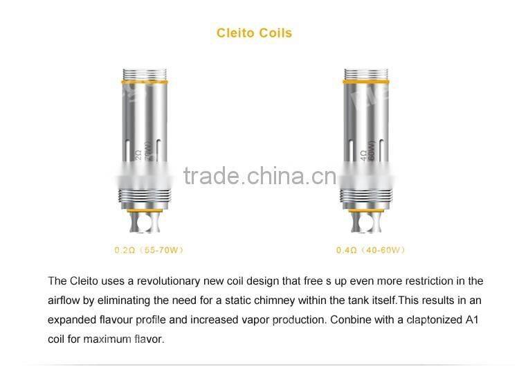 Wholesale Genuine Aspire Cleito Vaporizer with 3.5ml Subohm Tank Dual Clapton Coil