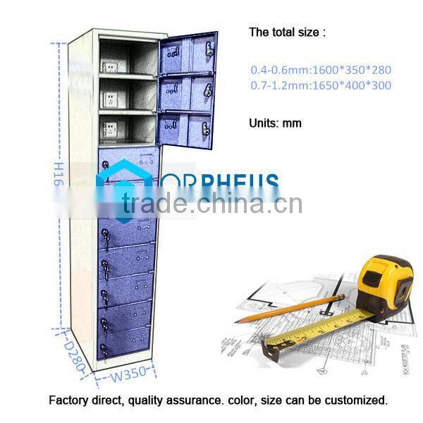 OEM steel school lockers office furniture metal Locker cellphone locker charging station cabinet