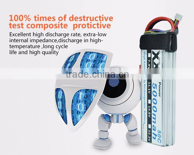 XXL 5000mah 11.1V lipo battery with Universal Plug System