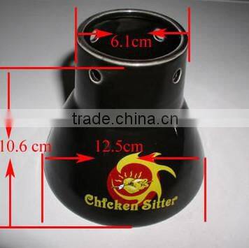 Ceramic Chicken Sitter Poultry Roast Steam Baste BBQ Grill