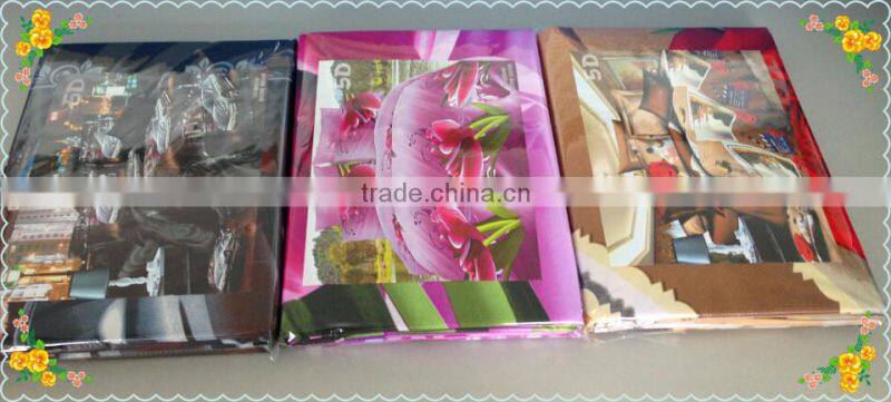 White With Black Flocked Duvet Cover Set