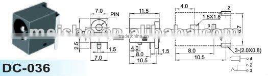 CE male 3.5mm diameter earphone jack in common use