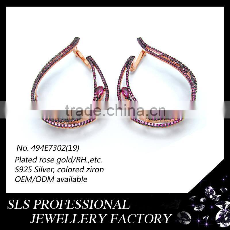 fashion jewelry in brass custom loop earrings for women fashion open designs loop earrings