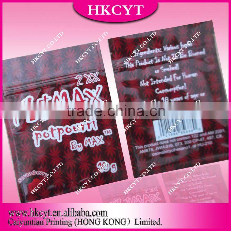 plastic rolling tobacco pouch/ tobacco pouch/Tobacco pouch with zipper