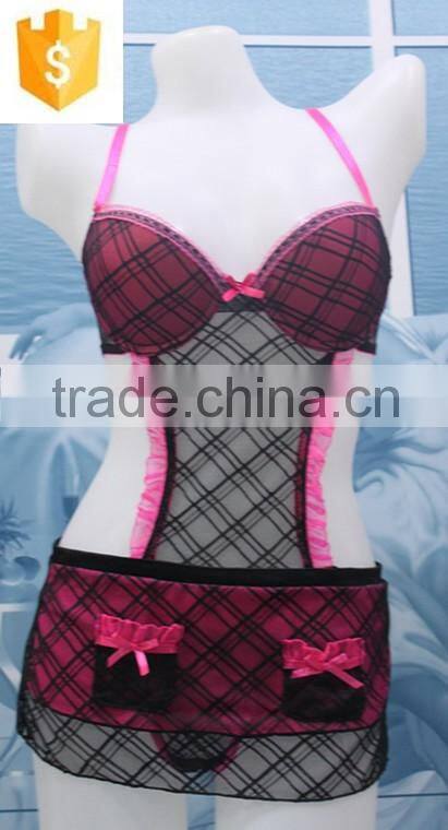 2016 The fashion apron lace dress lingerie /babydoll/sleepwear