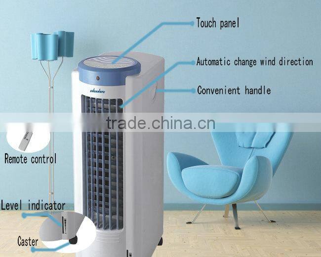 Floor Standing Plastic Portable Room Air Cooler with Remote Control / Evaporative honeycomb air cooler with ionizer