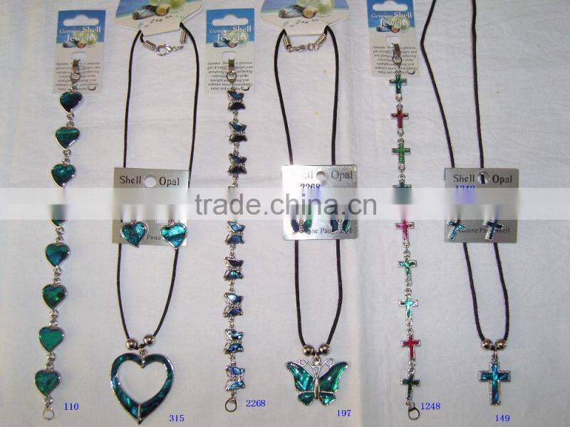 Real Abalone Shell Polished Heart Pendant One Love Heart Abalone Shell Inlay pendant