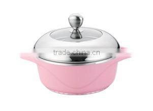 die-casting aluminum non-stick pink casserole