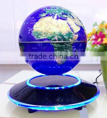 Customized LED lighting 8inch cheap gold magnetic levitation globe for sales