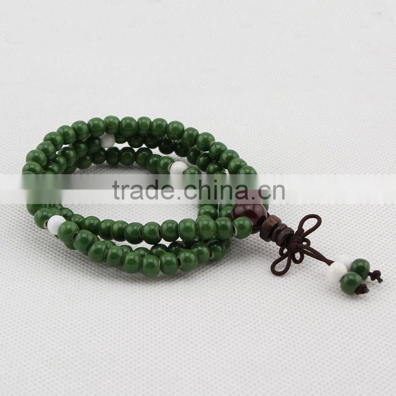 Bracelet of Ceramic Fashion Unisex Porcelain mala prayer beads wholesale