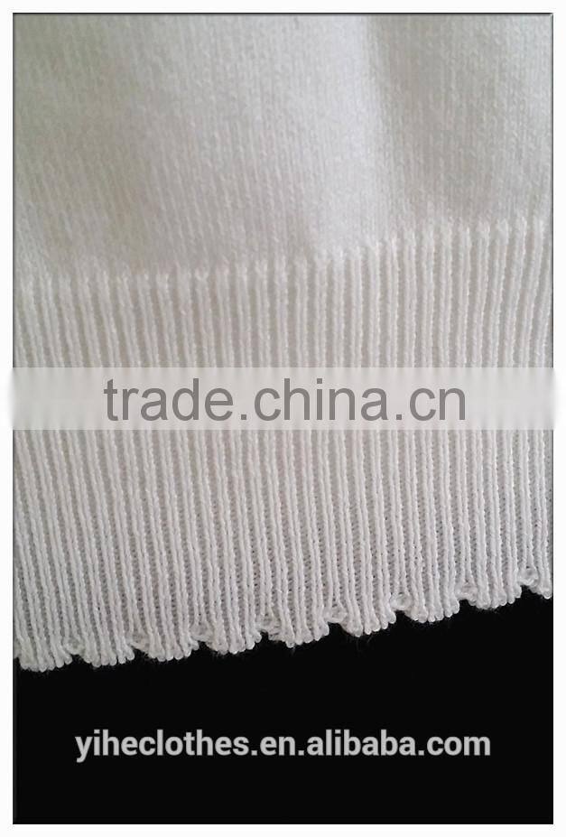 Fashion polo neck knitting wear short-sleeve sweater pullover