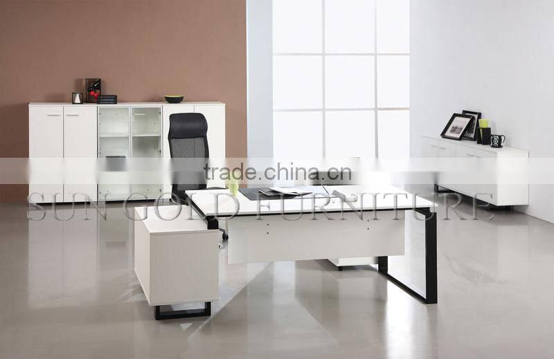 Modern Manager Table Elegant Executive OfficeTempered Glass Desk(SZ-OD491)
