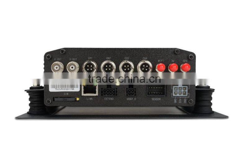 Teswell 4 ch 1TB HDD/128GB Sd Card mobile dvr/ h 264 dvr with 3g gps wifi