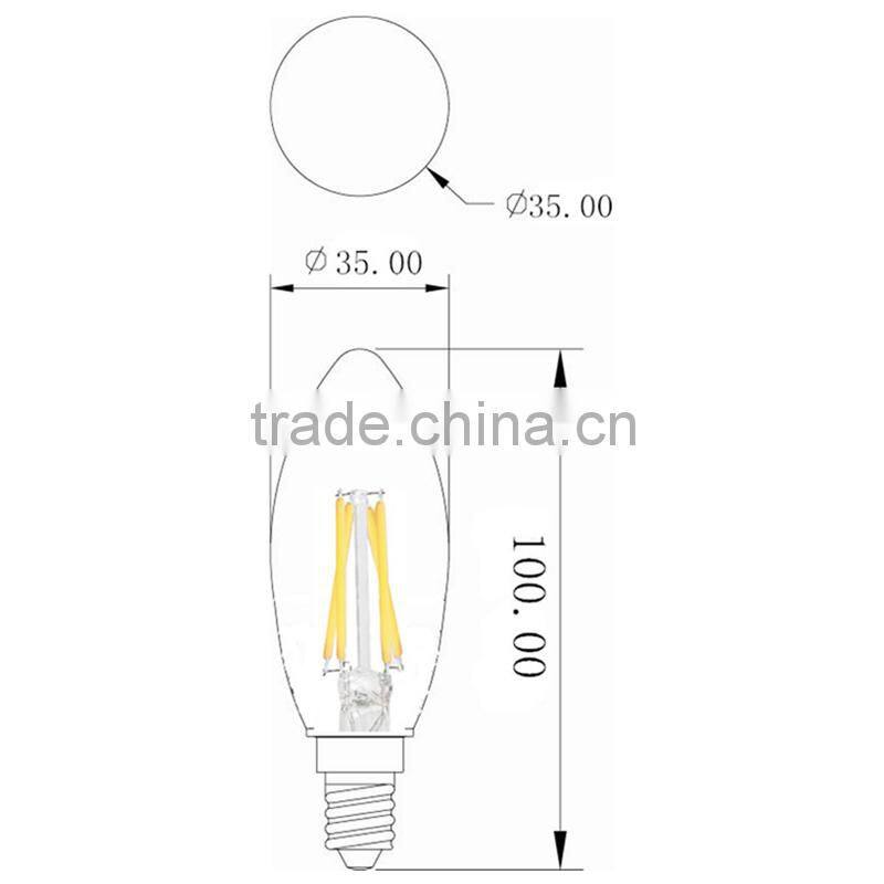 New wholesale products e14 filament bulb light 4w led candle bulb e14