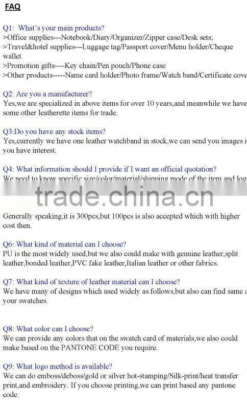 High Quality Desktop Leather Office Writing Pad Design