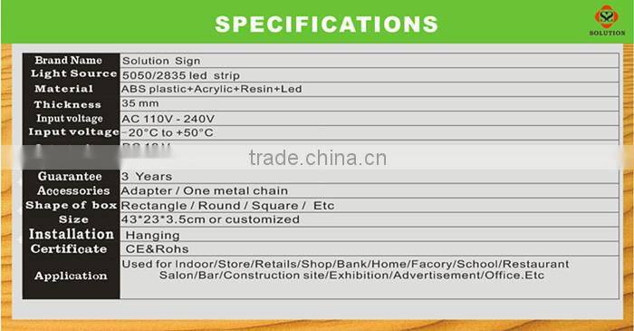 Hot selling high quality indoor open LED sign