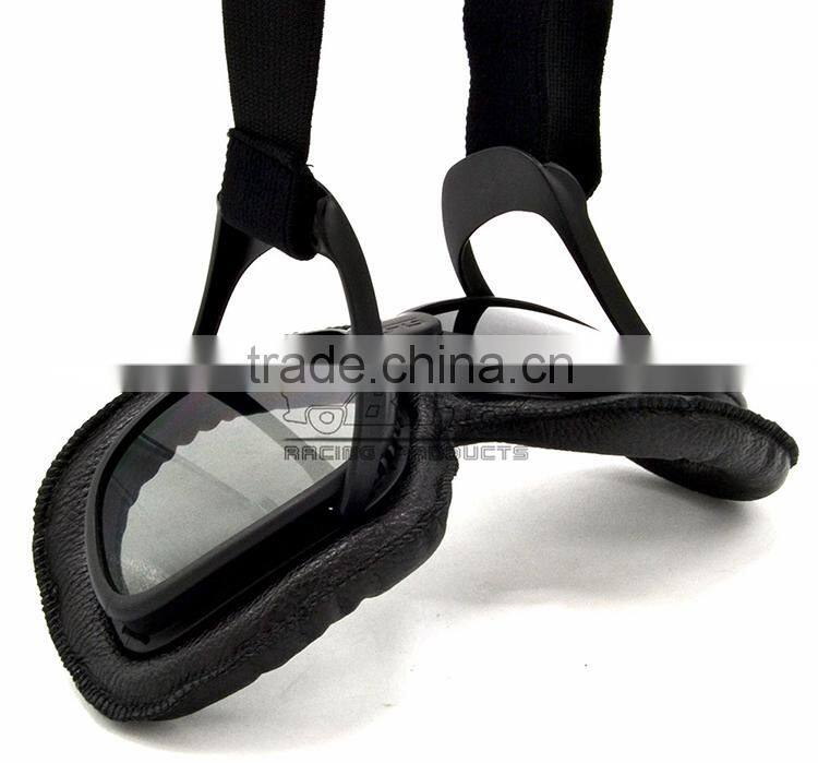 BJ-GT-007 Newest ATV Dirt Bike Tea Color Goggles for Motorcycle