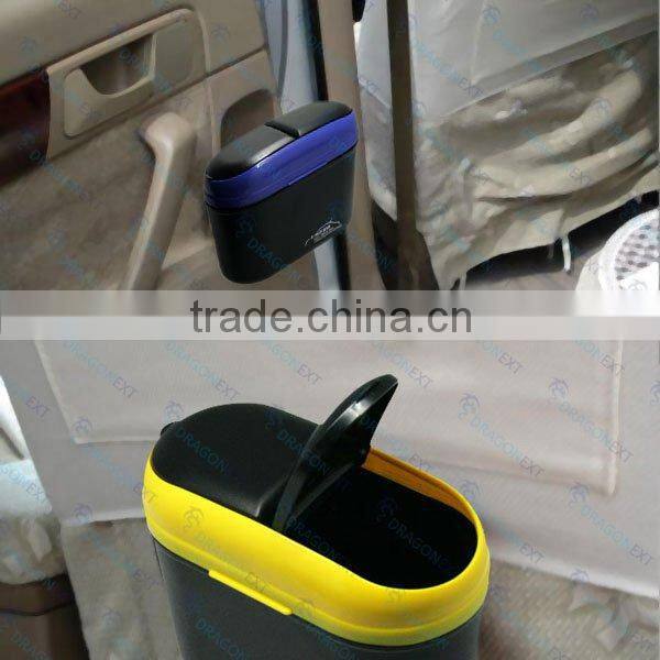 Mini Car Vehicle Trash Garbage Rubbish Bin Can Dust Box With Holder Hook