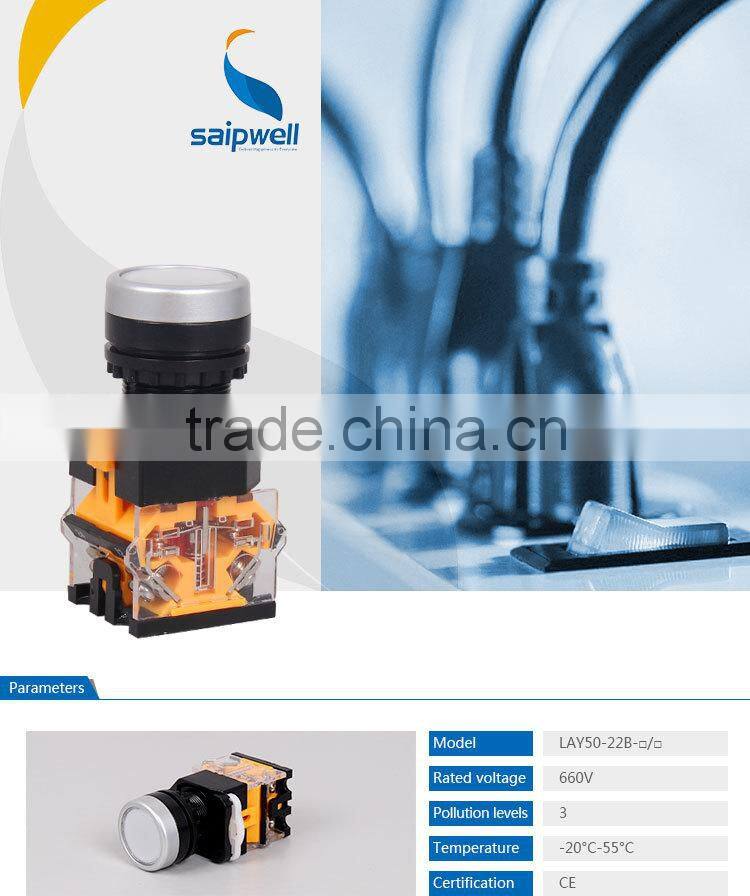 SAIP/SAIPWELL LED Light Illuminated Pushbutton Switch