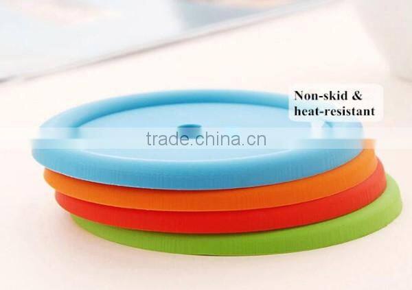 Silicone cup mat in dia 9cm cheap cup mat for promotion